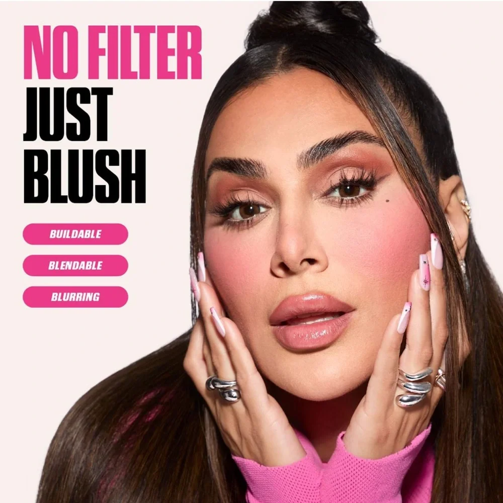 NEW Huda Blush Filter Soft Glow Liquid Blush - Cotton Candy - Baby Pink